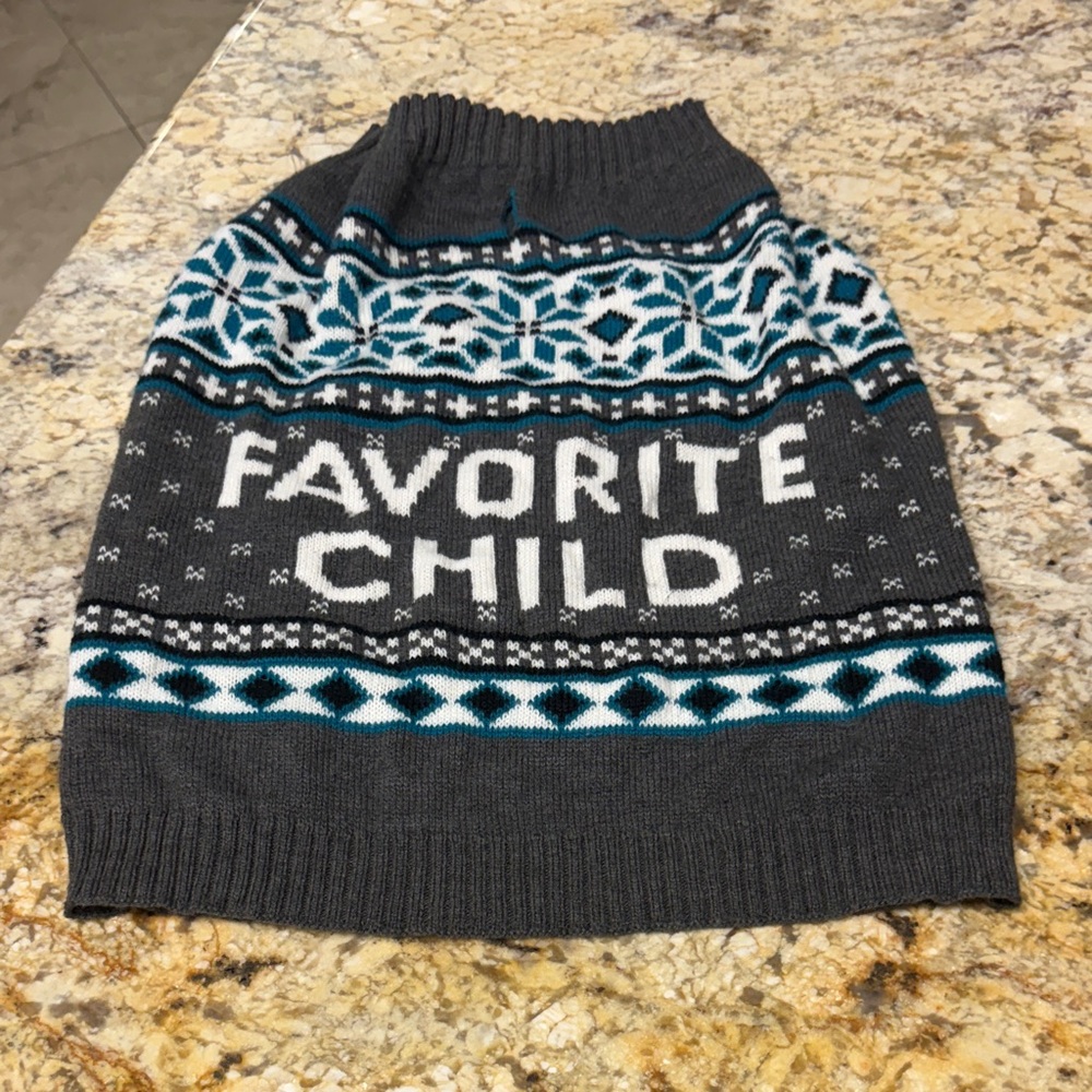Gray and Blue Dog Sweater - Favorite Child